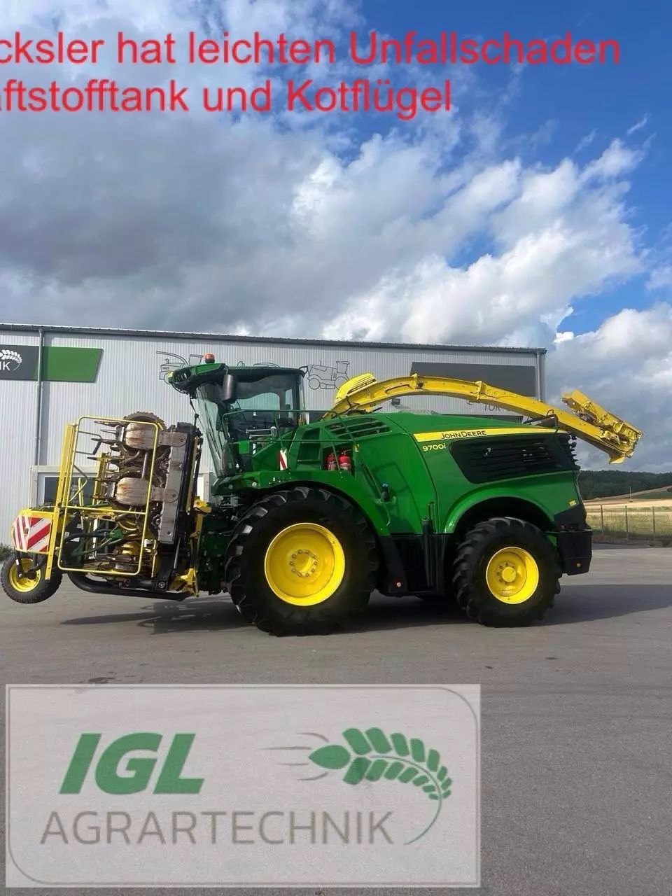 E-FARM: John Deere 9700 - Self propelled forage harvester - id RGPM7NV - €345,000 - Year of construction: 2021 - Engine hours: 1,687,Engine power (HP): 823,Germany