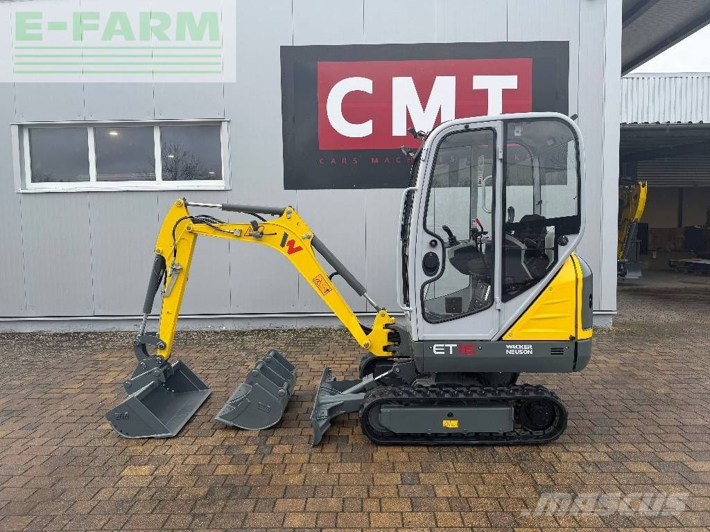 Wacker Neuson et16 *kabine*2022*483bh*sw hs01*3xlöffel Mini excavator 18.975 EUR