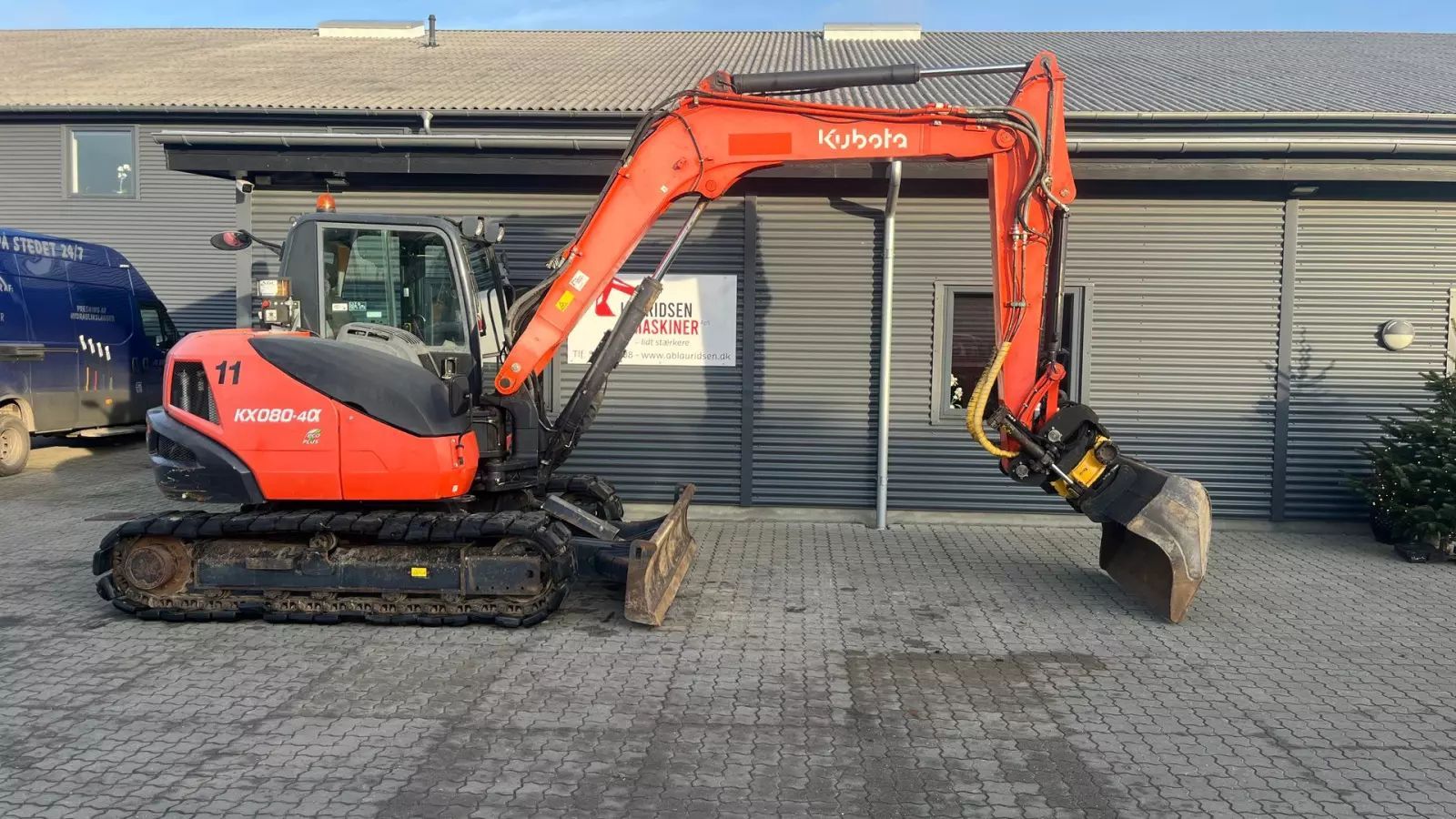 Kubota kx080-4 engcon rotortilt og centralsmørring Gravemaskine 43.502 €