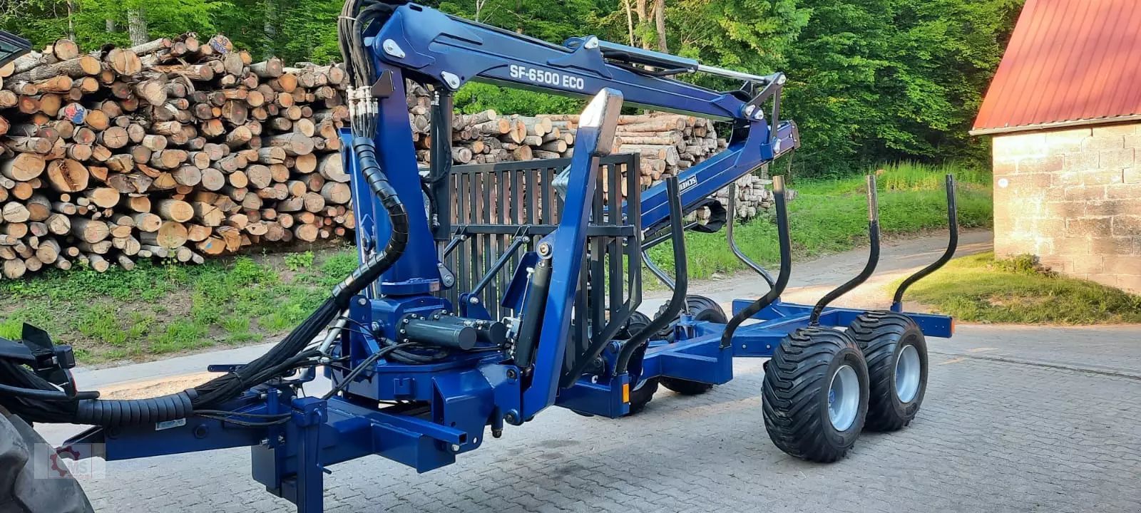 E-FARM: scheifele sr 8 rückewagen forstkran 6500 auflaufbremse - Forstanhänger - id ADYFFMD - 21.840 € - Baujahr: 2024 - Deutschland