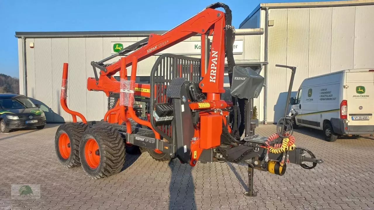 E-FARM: Krpan gp 12 df mit kran 8,6k - Forstanhänger - id NJLGEKW - 45.300 € - Baujahr: 2023 - Deutschland