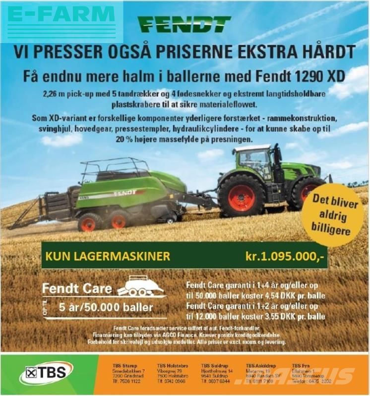Fendt 1290 xd Empacadora 146.543 €