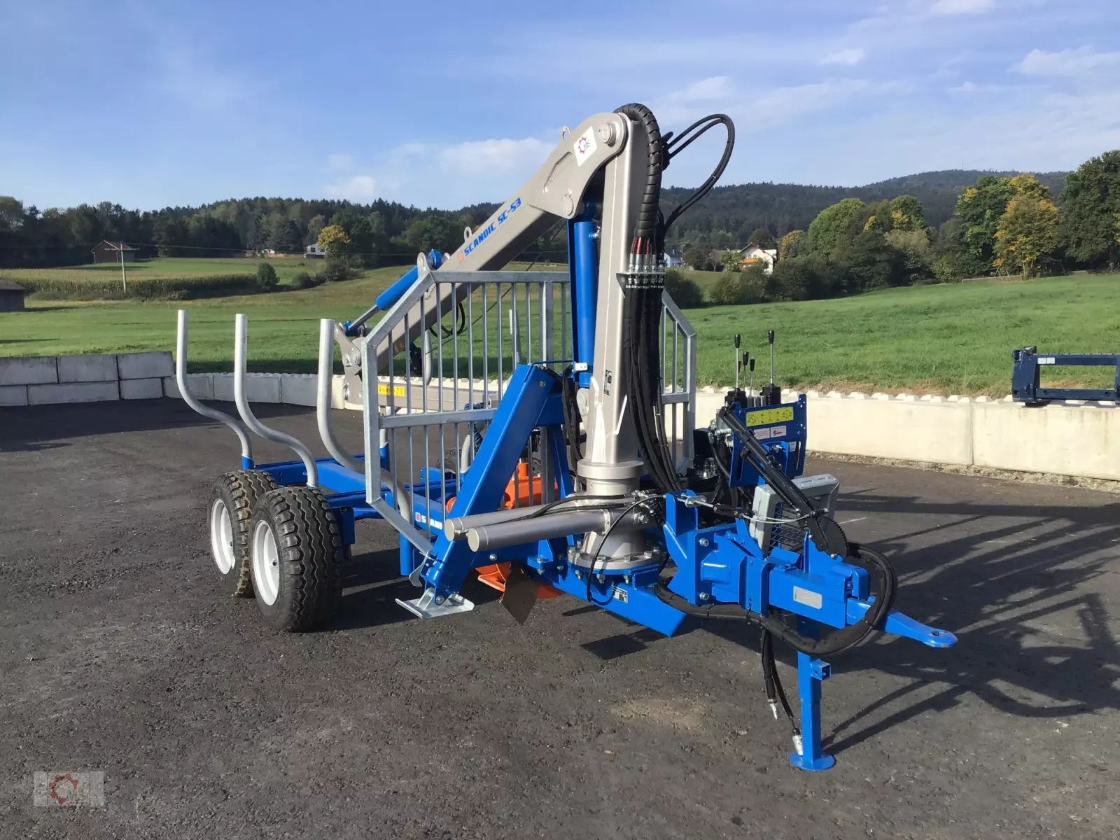 Scandic st-6 rückewagen 7,4t 5,9m kran 600kg hubkraft auflauf hydr.bremse Forstanhänger