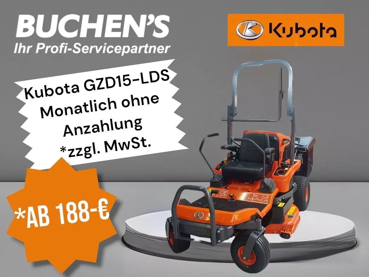 E-FARM: Kubota gzd15ld ab 0,99% - Tondeuse - id 3X4EQAG - 11 600 € - Année: 2024 - Allemagne