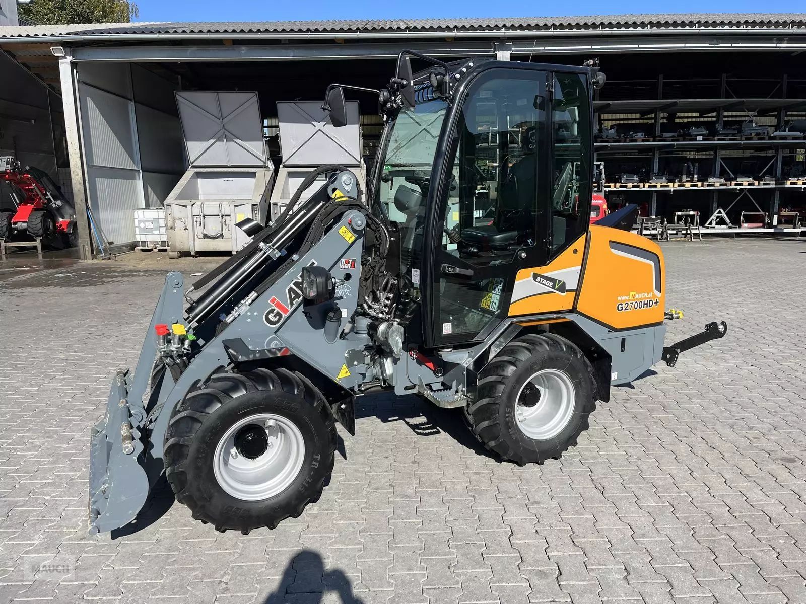 Giant 2700 hd+ mit kabine euro & heckhydraulik kat 2 Cargador de ruedas Tele