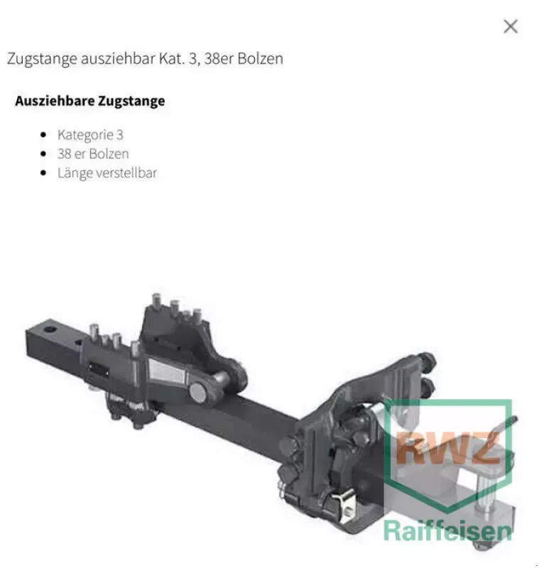 E-FARM: Fendt zugstange inkl. anbautei - Część - id MKTTTXH - Niemcy
