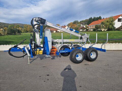 E-FARM: Scandic st-7 rückewagen 7,4t 7,1m kran 450kg hubkraft au - Forestry trailer - id BYKJP8A - Year of construction: 2025 - Germany