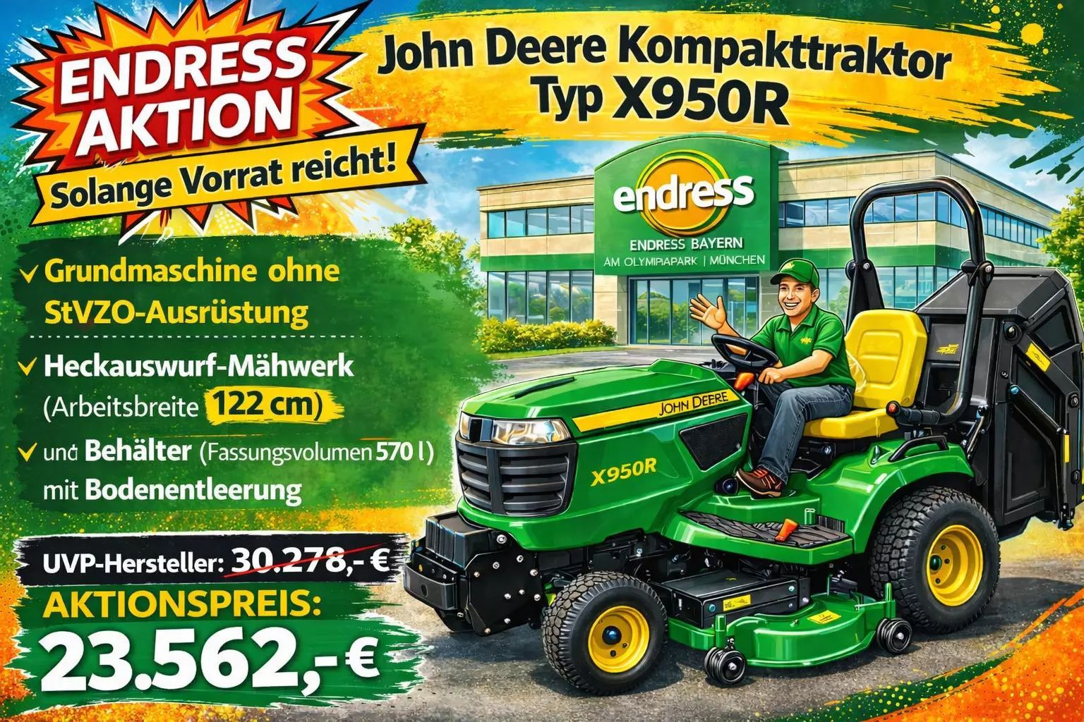 John Deere X950R Tractor 19.800 EUR
