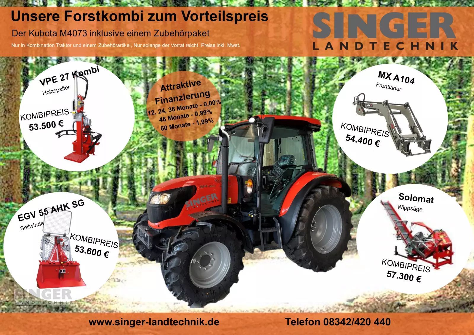 E-FARM: Kubota M4073 - Τρακτέρ - id ZP28ZCI - Χρονία: 2023 - Μετρητής ωρών: 20,Ισχύς κινητήρα: 74,Γερμανία