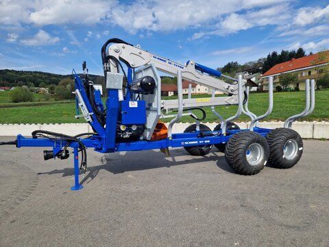 E-FARM: Scandic st-10d 13t 7,9m kran 850kg hubkraft druckluft - Forstanhänger - id VYKHXVT - Baujahr: 2025 - Deutschland
