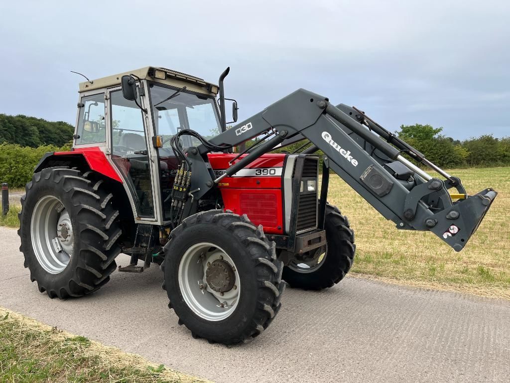 E-FARM: Massey Ferguson 390 - Tractor - id TKQ49GD - 22.583 € - Año: 1991 - Horas: 5206,Potencia del motor: 81,Reino Unido