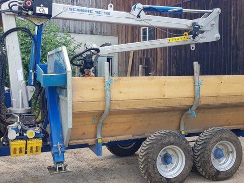 E-FARM: Scandic st-6 rückewagen 7,4t 5,9m kran 600kg hubkraft au - Forstanhänger - id BM8G3YY - 17.564 € - Baujahr: 2022 - Deutschland