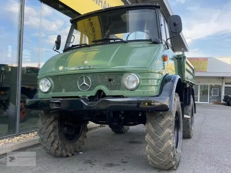 E-FARM: Mercedes-Benz unimog 403 agrarfahrzeug kipper 71km/h oldtimer - Veicolo a motore - id HM7TJ4J - 49.999 € - Anno di costruzione: 1966 - Germania
