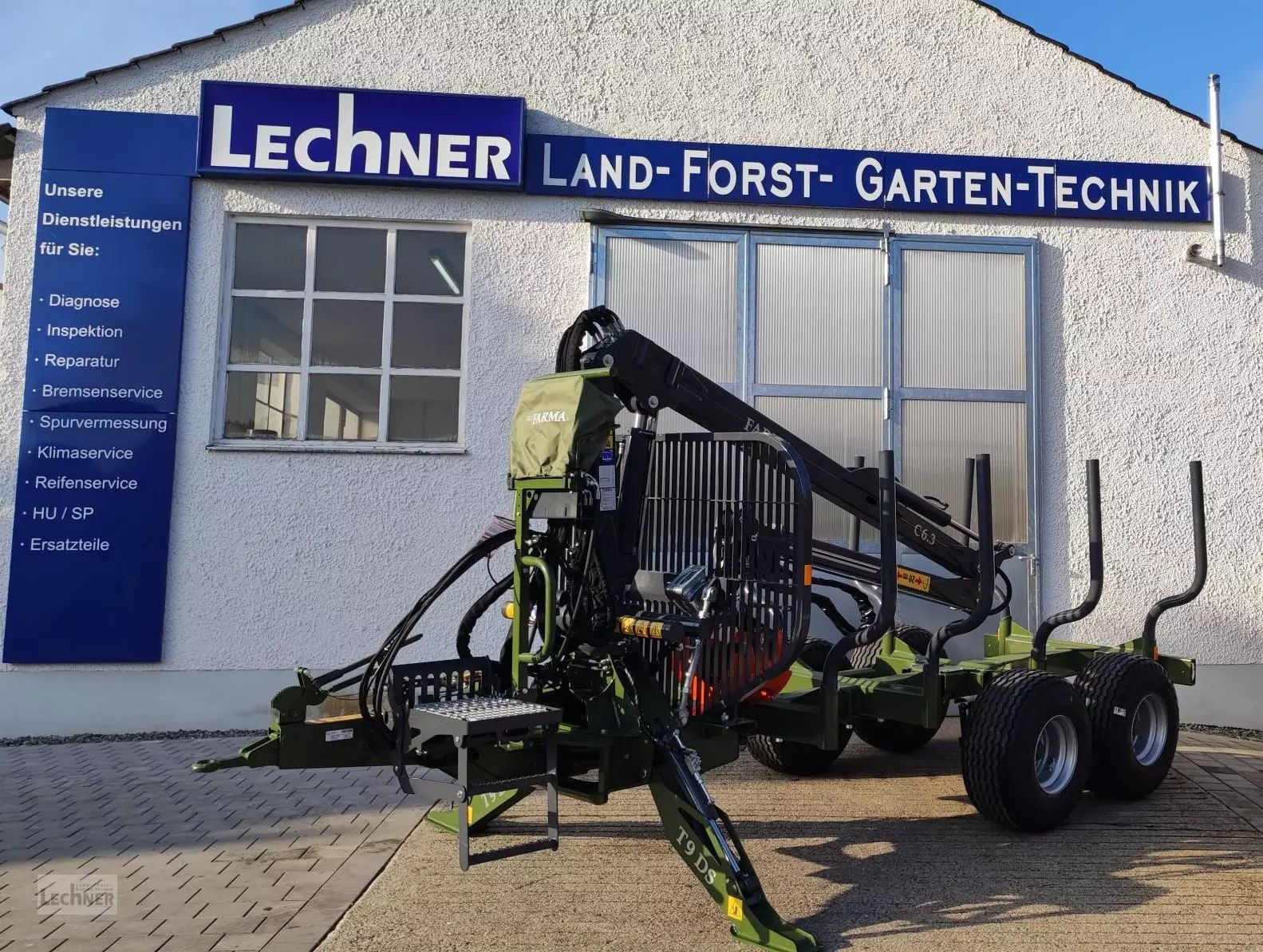 Farma ct 6,3-9ds rückewagen mit auflaufbremse - neues modell Forestry trailer €19,076