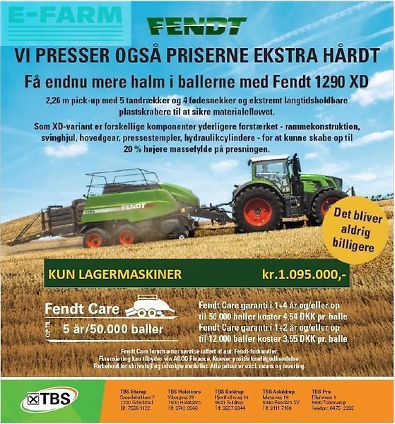 Fendt 1290 xd Empacadora 146.502 €