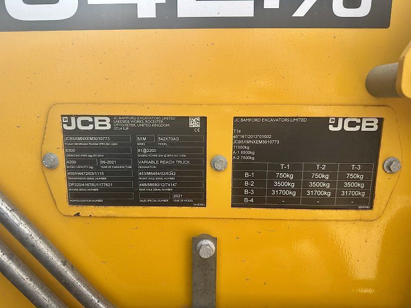 E-FARM: JCB 542-70 - Chargeur télescopique  - id PFHVLUA - 72 500 € - Année: 2021 - Lecture du nombre d'heure: 2 814,Puissance du moteur (chevaux): 110,Allemagne