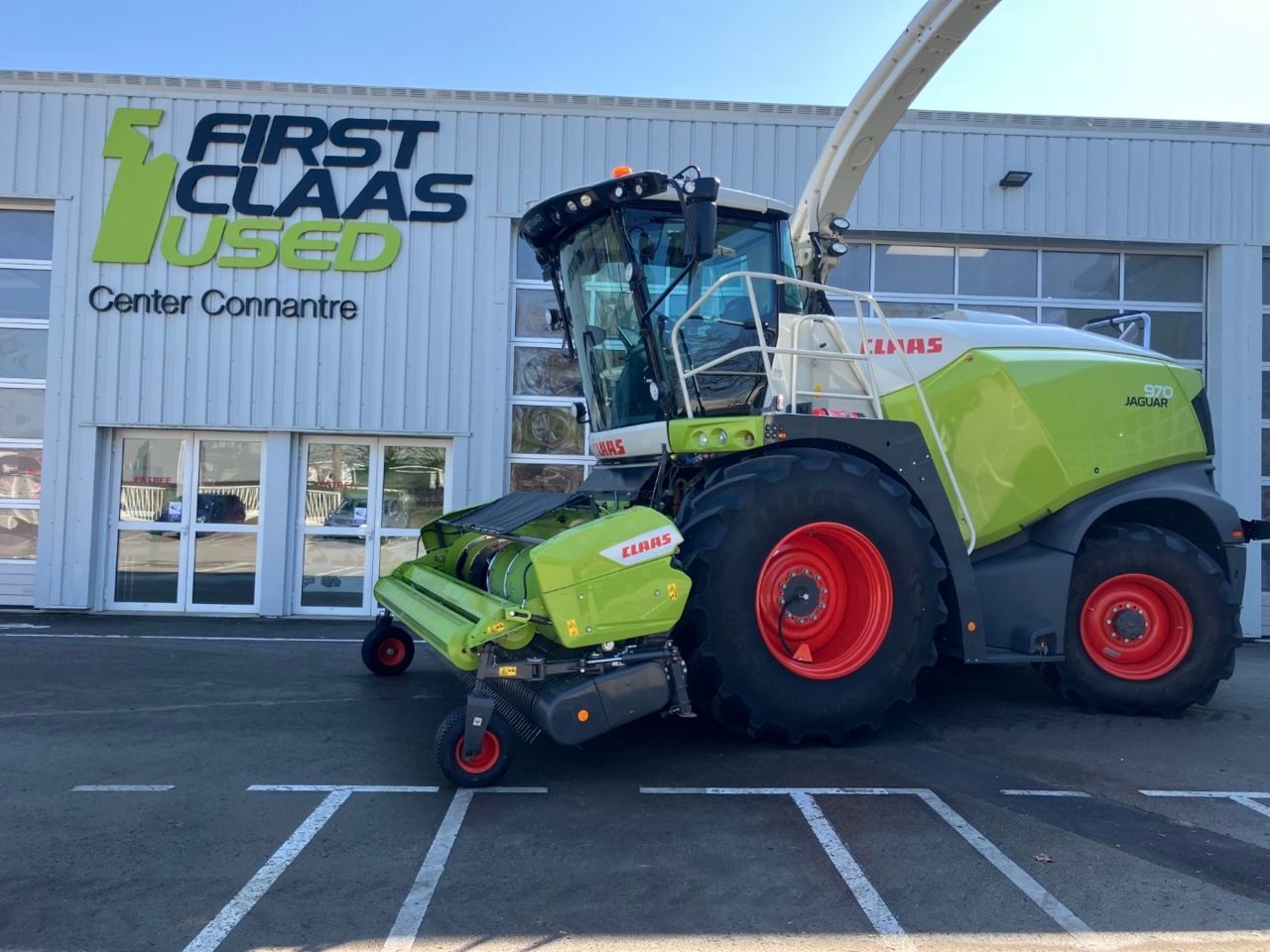 E-FARM: Claas Jaguar 970 - Ensileuse automotrice - id YHHEA5M - Année: 2023 - Lecture du nombre d'heure: 1 876,Puissance du moteur (chevaux): 790,France