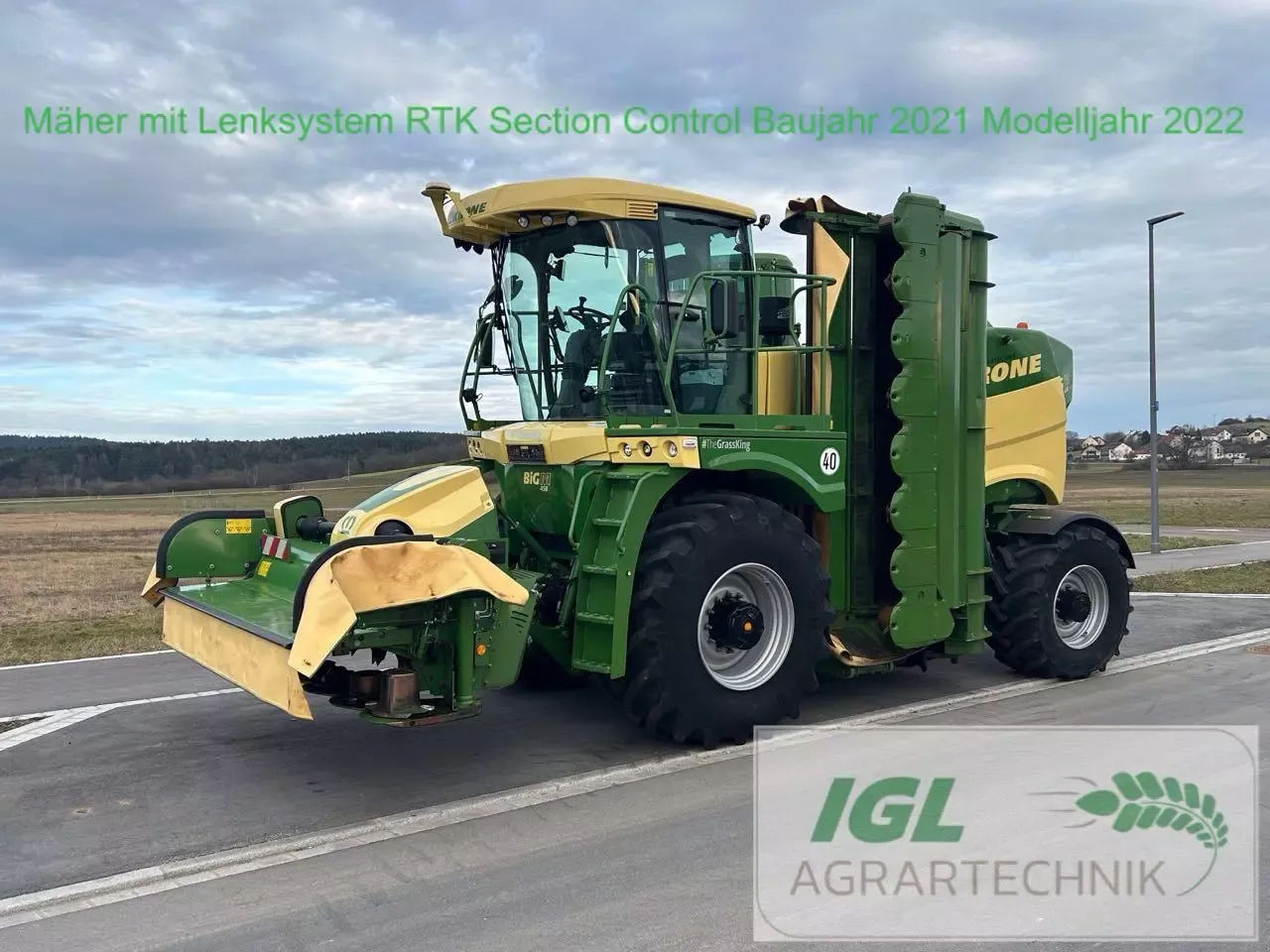 E-FARM: Krone Big M 450 CV - Plæneklipper - id RMETV9W - 271.000 € - Produktionsår: 2021 - Tyskland
