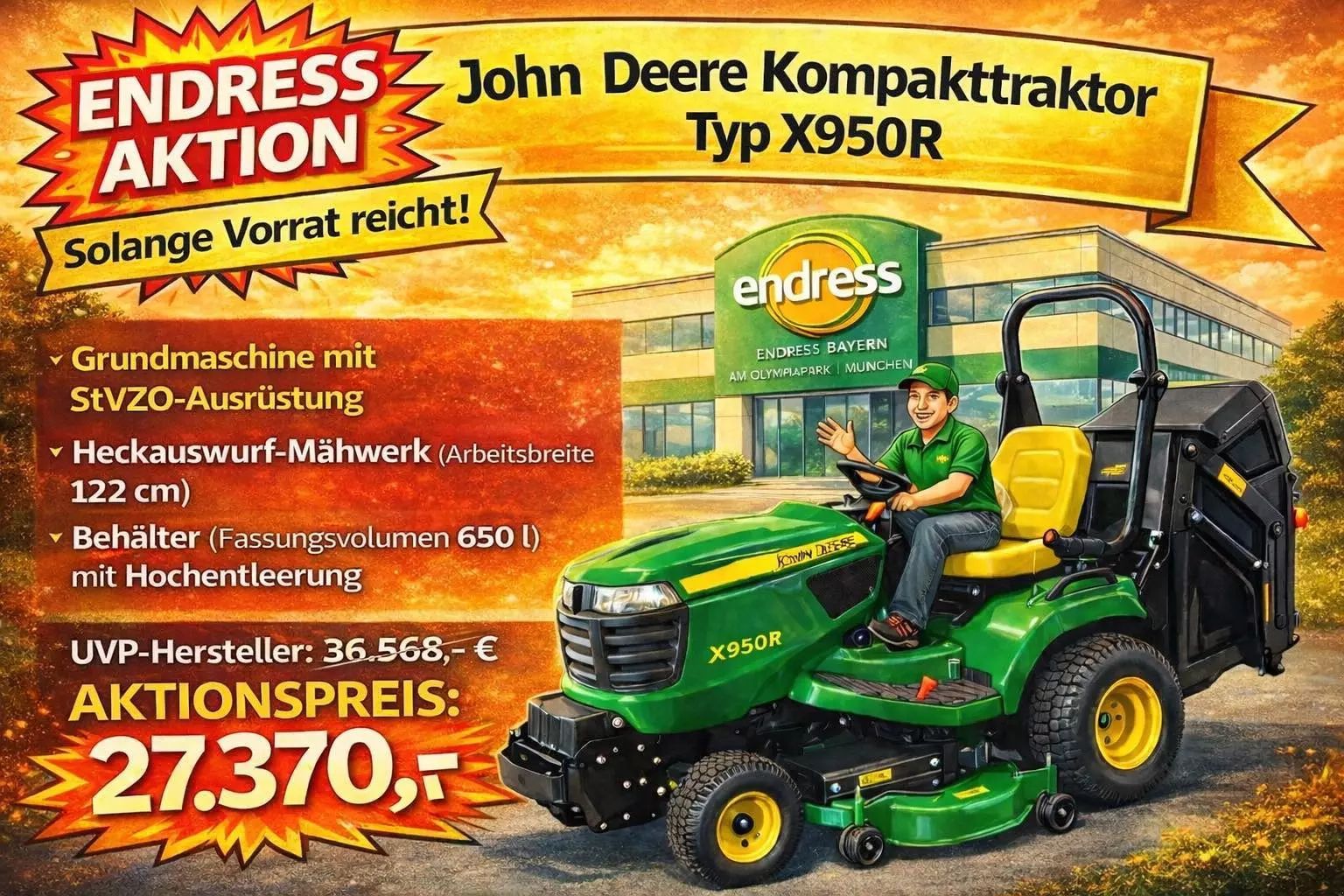 John Deere X950R Tractor 23.000 EUR