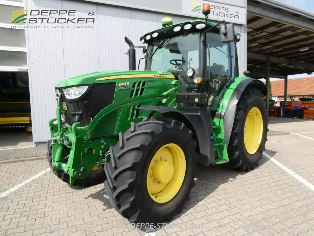 E-FARM: John Deere 6145 R - Traktor - id CBUJJ6R - 99.900 € - Produktionsår: 2016 - Motortimer: 3.370,Motoreffekt (HP): 145,Tyskland