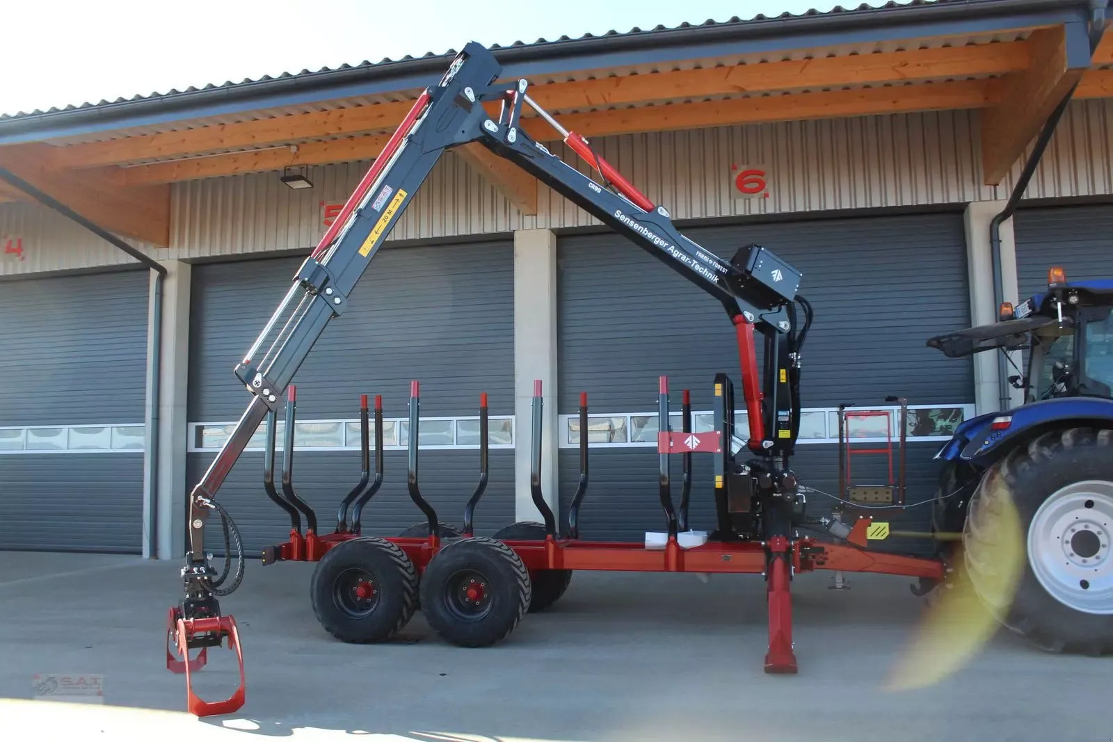 E-FARM: FARMI rückewagen ft 12 - cr 89 - 9,00m kran - 14,5t - Rimorchio forestale - id LPNGN72 - 44.083 € - Austria