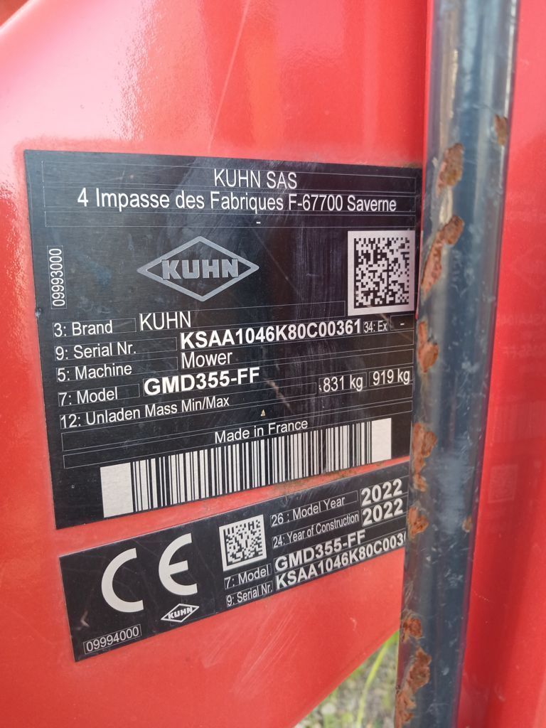 Kuhn GMD 355 FF Segadora 9000 €