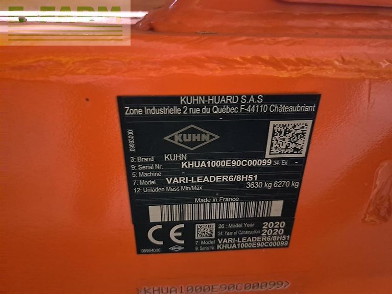 Kuhn vari-leader 6/8h51 Charrue 45 019 €