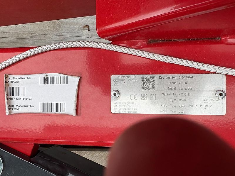 E-FARM: Vicon Extra 228 - Mower - id U7HYXVW - €8,361 - Year of construction: 2023 - Germany