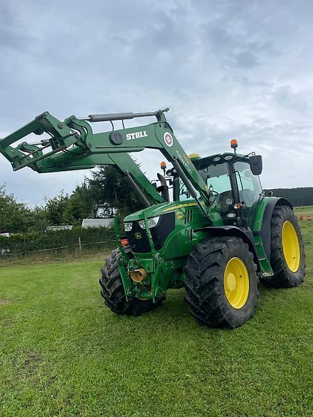 E-FARM: John Deere 6150 R - Tracteur - id MDCKGAH - 62 500 € - Année: 2015 - Lecture du nombre d'heure: 7 300,Puissance du moteur (chevaux): 194,Allemagne