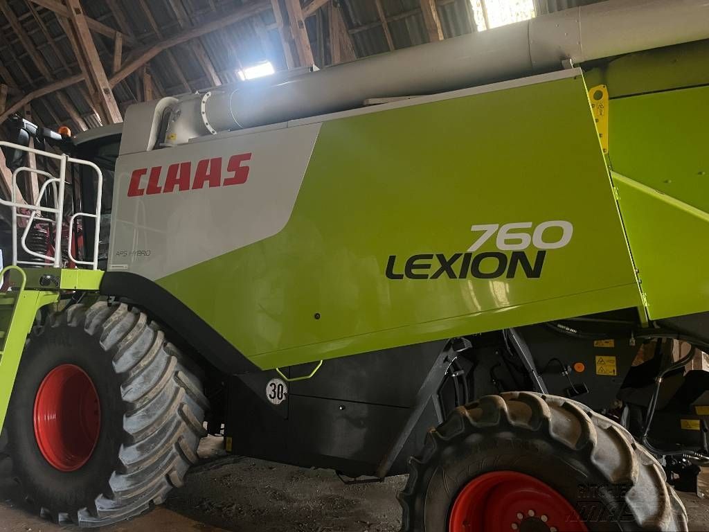 E-FARM: Claas Lexion 760 - Moissoneuse-batteuse - id P6JYBBL - 119 981 € - Année: 2012 - Lecture du nombre d'heure: 3 286,Puissance du moteur (chevaux): 473,Danemark