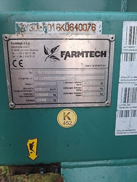 Farmtech ultrafex 1600 Trosilnik gnoja in komposta 33.500 €