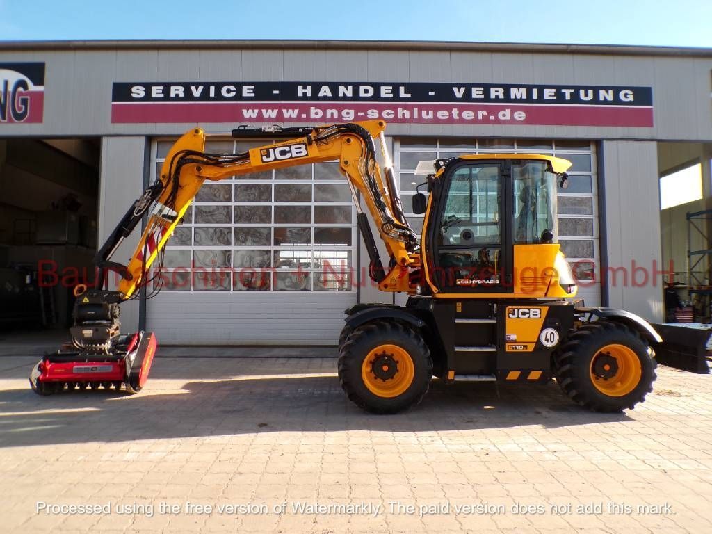 JCB hydradig 110w demo joysticklenkung Excavadora de ruedas