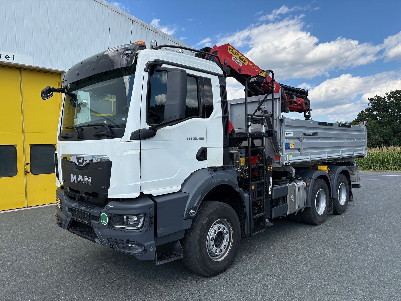 E-FARM: MAN tgs 33.480 6x4 bb / pk22002eh-d / meiller 3sk - Motor vehicle - id VNSHNAV - €216,000 - Year of construction: 2024 - Austria