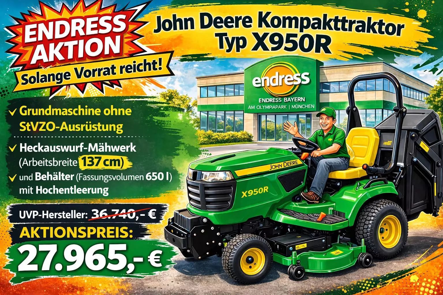 John Deere X950R Tractor 23.500 EUR