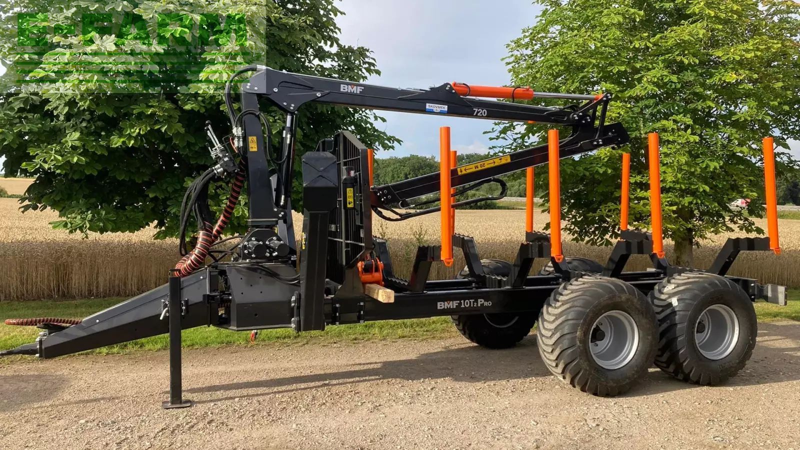 BMF 10 t. skovvogn med 7,2 m kran Forestry trailer €24,077