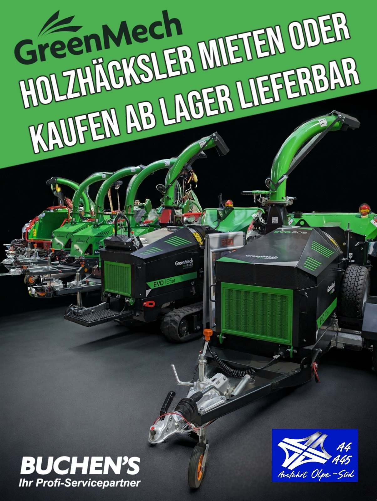 Greenmech arborist 130 0,0% finanzierung wood_chipper_grinder €18,800