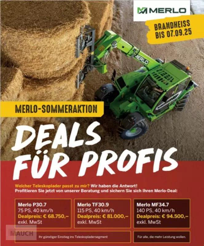 E-FARM: Merlo sommeraktion - Teleskoplader - id PLPBC9J - 68.750 € - Baujahr: 2025 - Motorleistung (PS): 115,Österreich