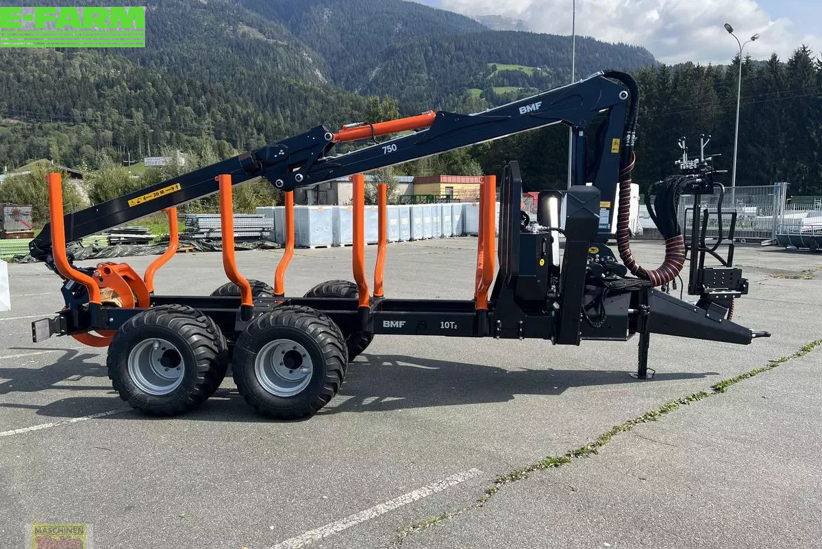 BMF 10t2 doppelrahmen mit kran bmf 750 forestry_trailer €33,250