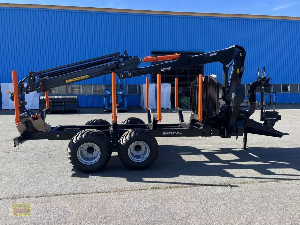 E-FARM: BMF 10t2 pro doppelrahmen mit kran bmf 850hp - Forestry trailer - id D7LLKKE - €38,250 - Year of construction: 2022 - Austria