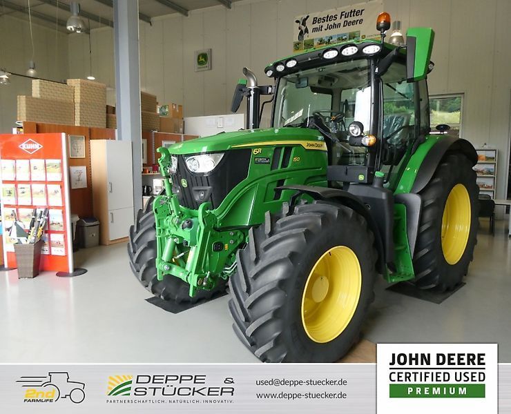 E-FARM: John Deere 6R 150 - Tractor - id LFERMGW - €125,130 - Year of construction: 2023 - Engine hours: 616,Engine power (HP): 150,Germany