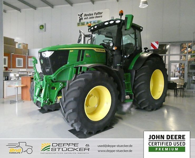E-FARM: John Deere 6R 250 - Tractor - id JIIBLDP - 181.200 EUR - Anul: 2022 - Citeste ore: 1.577,Muterea motorului: 250,Germania