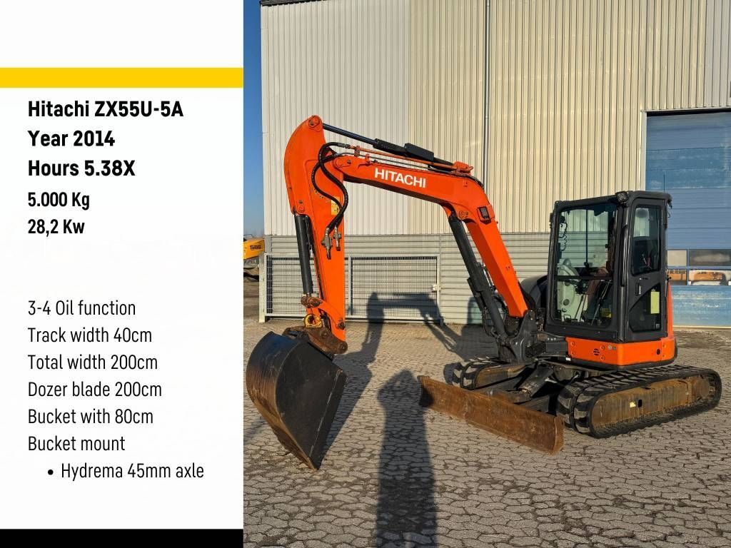 Hitachi ZX55U-5A Mini excavator €24,422