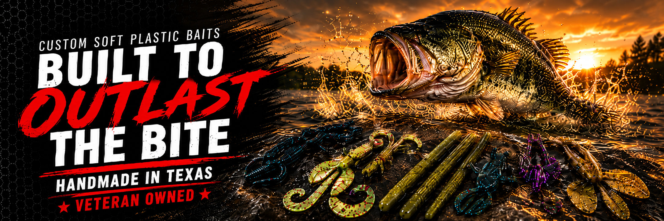 Barracuda Baits handmade custom soft plastic fishing baits - Built to Outlast the Bite