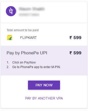 PhonePe UPI Flipkart