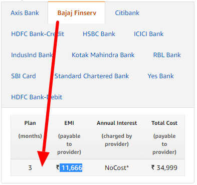 oneplus 6 bajaj finance