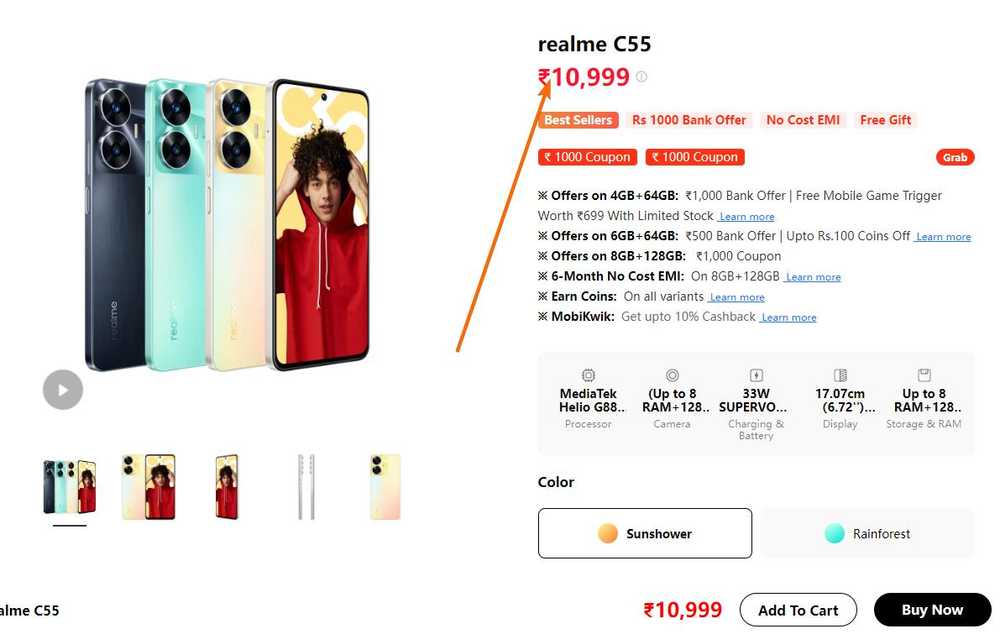 Realme EMI calculator