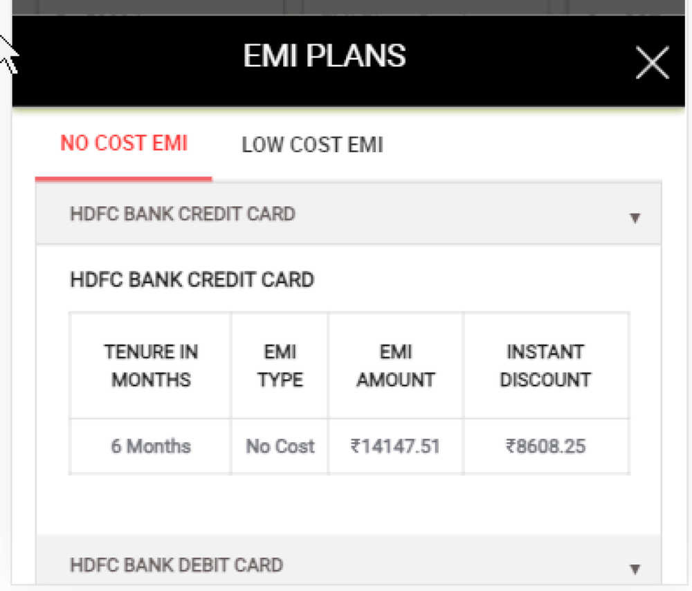 iPhone 15 EMI starts ₹3,941 per month Debit Card EMI