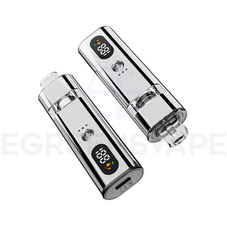 Silver 1.0ml all glass disposable vape pen