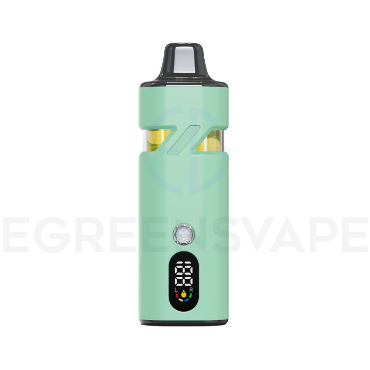 Green Duo Glass Pod Empty Dual Chamber Disposable Vape Pen front side