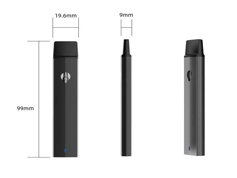 1.0ml P4 rechargeable weed pen size